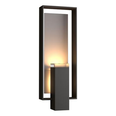 Hubbardton Forge Shadow Box Outdoor Wall Sconce - Color: Polished - Size: L