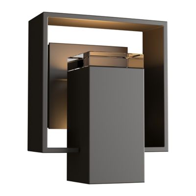 Hubbardton Forge Shadow Box Outdoor Wall Sconce - Color: Oil Rubbed - Size: