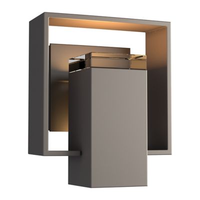 Hubbardton Forge Shadow Box Outdoor Wall Sconce - Color: Oil Rubbed - Size: