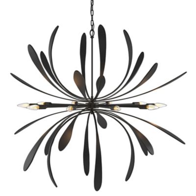 Hubbardton Forge Dahlia Chandelier - Color: Black - Size: Large - 104355-10