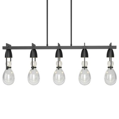 Hubbardton Forge Apothecary Linear Chandelier - Color: Black - Size: 5 ligh