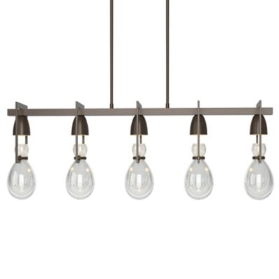 Hubbardton Forge Apothecary Linear Chandelier - Color: Bronze - Size: 5 lig