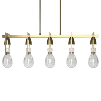 Hubbardton Forge Apothecary Linear Chandelier - Color: Brass - Size: 5 ligh