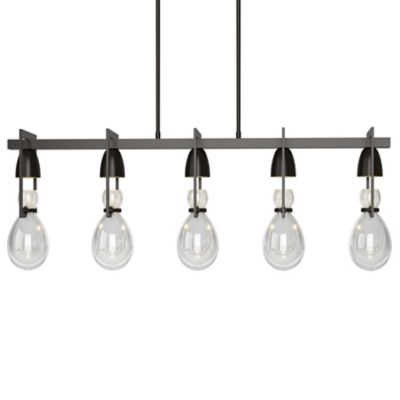 Hubbardton Forge Apothecary Linear Chandelier - Color: Bronze - Size: 5 lig