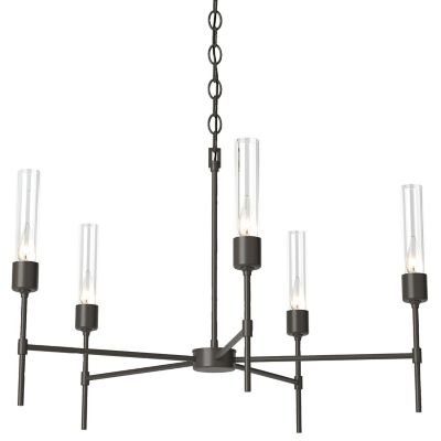 Hubbardton Forge Vela 5 Arm Chandelier - Color: Black - Size: 5 light - 105