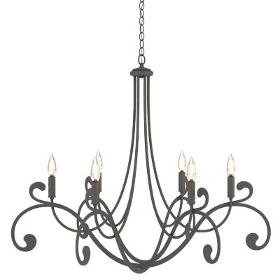 Hubbardton Forge Bella 6 Arm Chandelier - Color: Grey - Size: 6 light - 105