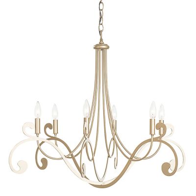 Hubbardton Forge Bella 6 Arm Chandelier - Color: Gold - Size: 6 light - 105