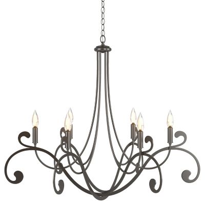 Hubbardton Forge Bella 6 Arm Chandelier - Color: Bronze - Size: 6 light - 1