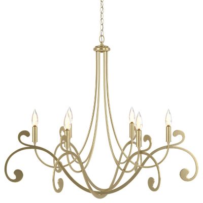 Hubbardton Forge Bella 6 Arm Chandelier - Color: Brass - Size: 6 light - 10