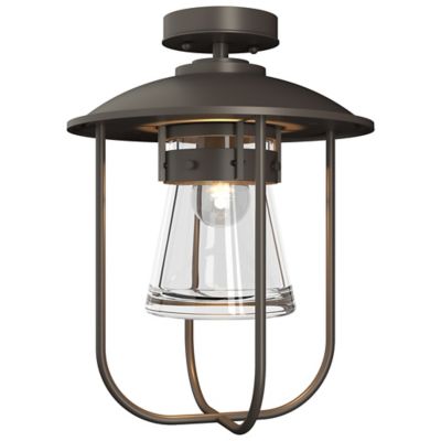 Hubbardton Forge Erlenmeyer Outdoor Semi-Flushmount Light - Color: Grey - S