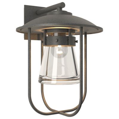 Hubbardton Forge Erlenmeyer Large Outdoor Wall Sconce - Color: Grey - Size: