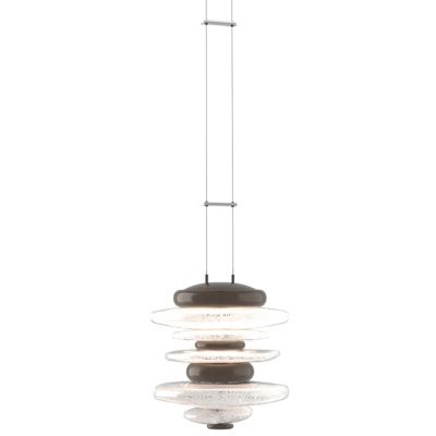 Hubbardton Forge Cairn LED Mini Pendant Light - Color: Glossy - Size: Mediu