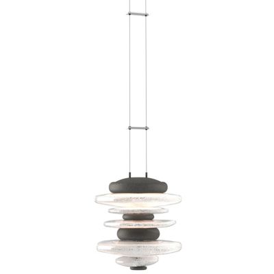 Hubbardton Forge Cairn LED Mini Pendant Light - Color: Glossy - Size: Mediu