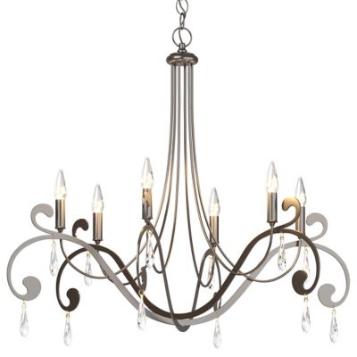 Hubbardton Forge Stella 6 Arm Chandelier - Color: Oil Rubbed - Size: 6 ligh