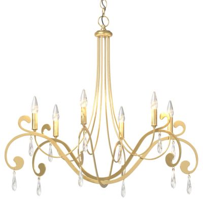 Hubbardton Forge Stella 6 Arm Chandelier - Color: Polished - Size: 6 light 