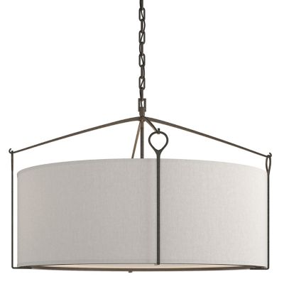 Hubbardton Forge Bow Pendant Light - Color: White - Size: Large - 104255-10