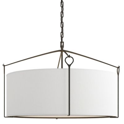 Hubbardton Forge Bow Pendant Light - Color: White - Size: Large - 104255-10