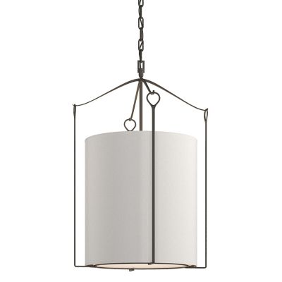 Hubbardton Forge Bow Tall Pendant Light - Color: Beige - Size: 3 light - 10