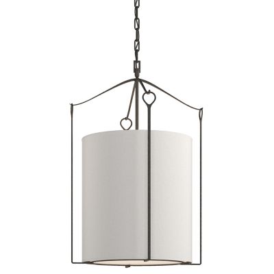 Hubbardton Forge Bow Tall Pendant Light - Color: Beige - Size: 3 light - 10