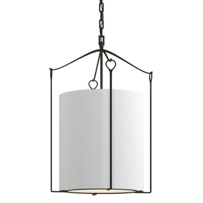 Hubbardton Forge Bow Tall Pendant Light - Color: White - Size: 3 light - 10