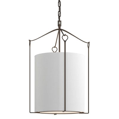 Hubbardton Forge Bow Tall Pendant Light - Color: White - Size: 3 light - 10