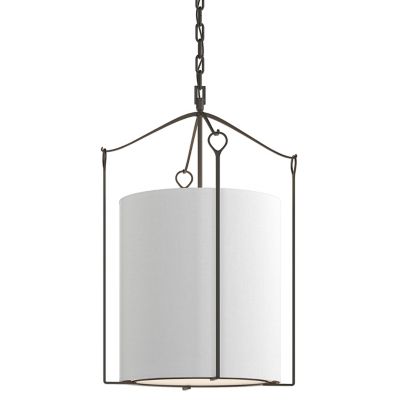 Hubbardton Forge Bow Tall Pendant Light - Color: White - Size: 3 light - 10