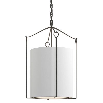 Hubbardton Forge Bow Tall Pendant Light - Color: White - Size: 3 light - 10