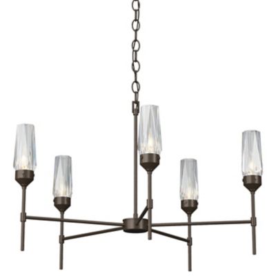 Hubbardton Forge Luma 5 Arm Chandelier - Color: Bronze - Size: 5 light - 10