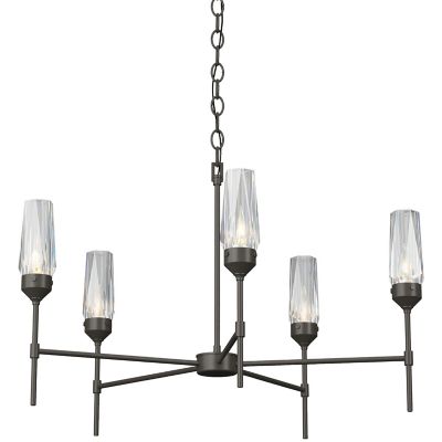 Hubbardton Forge Luma 5 Arm Chandelier - Color: Grey - Size: 5 light - 1050