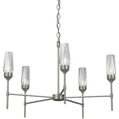 Hubbardton Forge Luma 5 Arm Chandelier - Color: Silver - Size: 5 light - 10