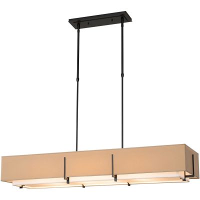 Hubbardton Forge Exos Rectangular Linear Chandelier Light - Color: Cream - 