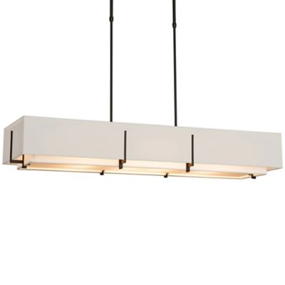 Hubbardton Forge Exos Rectangular Linear Chandelier Light - Color: Beige - 