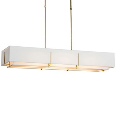 Hubbardton Forge Exos Rectangular Linear Chandelier Light - Color: Cream - 