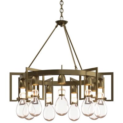 Hubbardton Forge Apothecary Circular Chandelier - Color: Brass - Size: 9 li