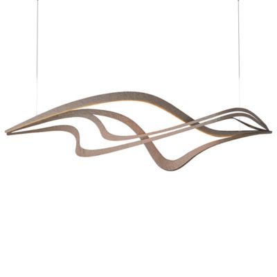 Hubbardton Forge Crossing Waves LED Linear Chandelier Light - Color: Bronze