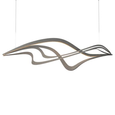 Hubbardton Forge Crossing Waves LED Linear Chandelier Light - Color: Silver