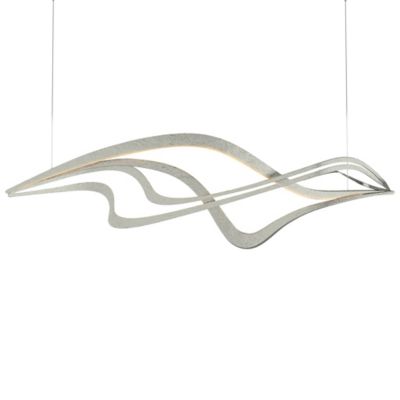 Hubbardton Forge Crossing Waves LED Linear Chandelier Light - Color: Silver