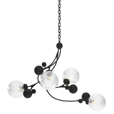 Hubbardton Forge Sprig Pendant Light - Color: Black - Size: 4 light - 13642