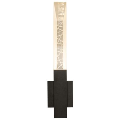 Hubbardton Forge Refraction Outdoor Wall Sconce - Color: Black - Size: 2 li