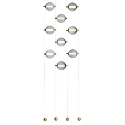 Hubbardton Forge Abacus Floor to Ceiling LED Linear Chandelier - Color: Whi