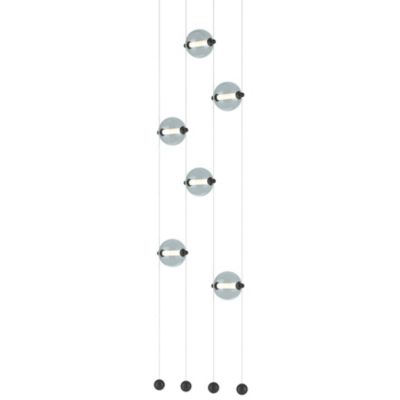 Hubbardton Forge Abacus Floor to Ceiling LED Linear Chandelier - Color: Gre