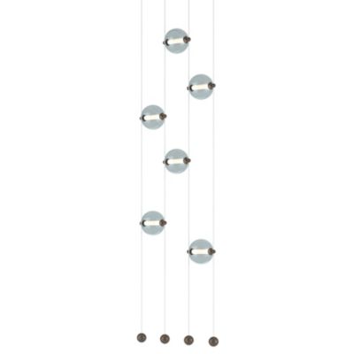 Hubbardton Forge Abacus Floor to Ceiling LED Linear Chandelier - Color: Gre