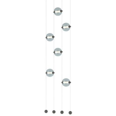 Hubbardton Forge Abacus Floor to Ceiling LED Linear Chandelier - Color: Gre