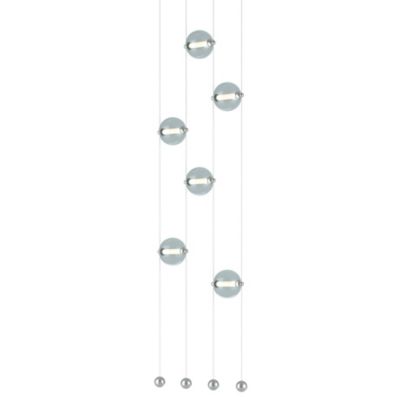 Hubbardton Forge Abacus Floor to Ceiling LED Linear Chandelier - Color: Gre