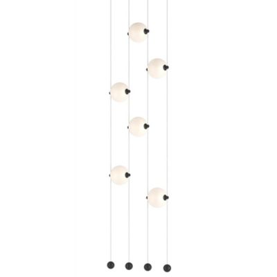 Hubbardton Forge Abacus Floor to Ceiling LED Linear Chandelier - Color: Whi