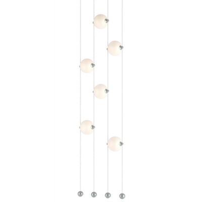 Hubbardton Forge Abacus Floor to Ceiling LED Linear Chandelier - Color: Whi