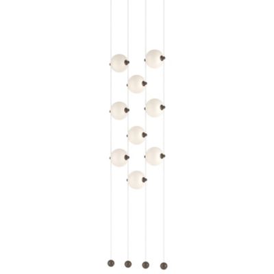 Hubbardton Forge Abacus Floor to Ceiling LED Linear Chandelier - Color: Whi