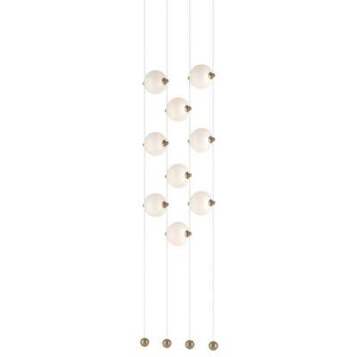 Hubbardton Forge Abacus Floor to Ceiling LED Linear Chandelier - Color: Whi