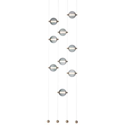 Hubbardton Forge Abacus Floor to Ceiling LED Linear Chandelier - Color: Gre