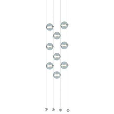 Hubbardton Forge Abacus Floor to Ceiling LED Linear Chandelier - Color: Gre